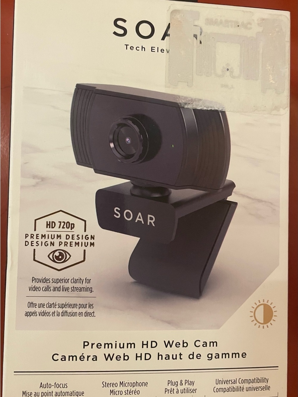 Premium HD Webcam in Black — Clear Video & Built-In Microphone